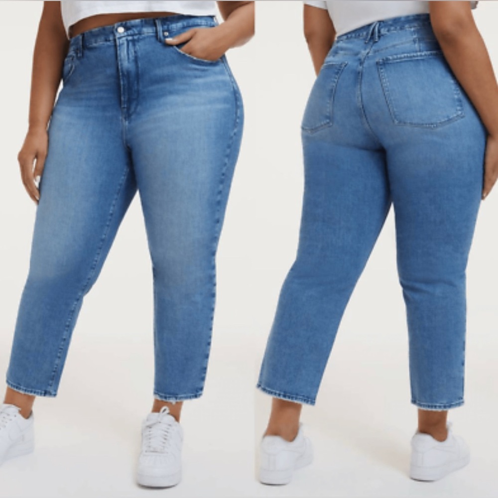 Good American good icon cropped jeans